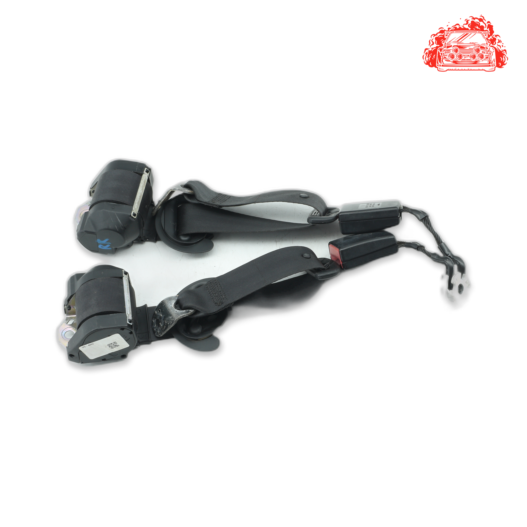 Used VOLKSWAGEN Polo comfortline Rear Non Pretensioner Seat Belt Set - OEM Part 6R0057806A