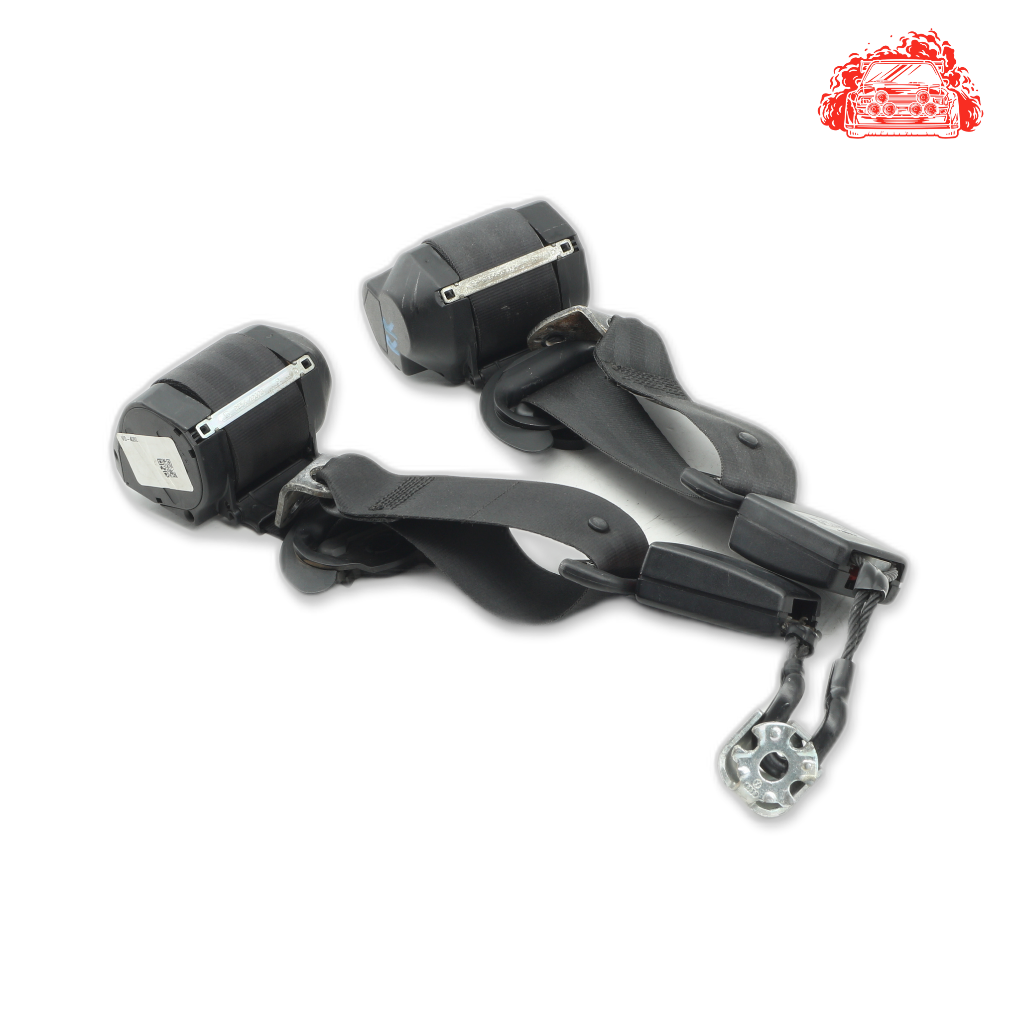 Used VOLKSWAGEN Polo comfortline Rear Non Pretensioner Seat Belt Set - OEM Part 6R0057806A