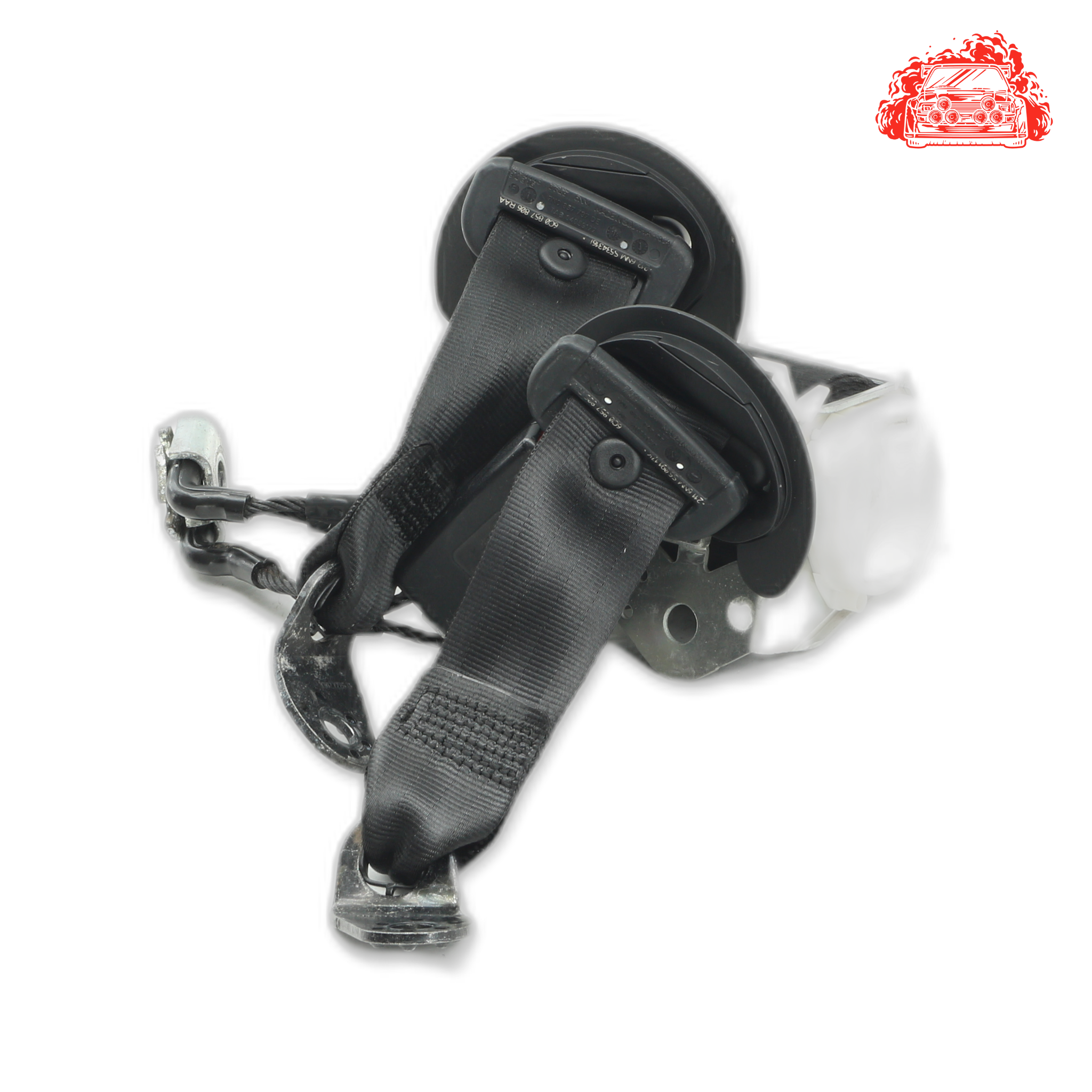 Used VOLKSWAGEN Polo Rear Non Pretensioner Seat Belt Set - OEM Part 6R0857739A