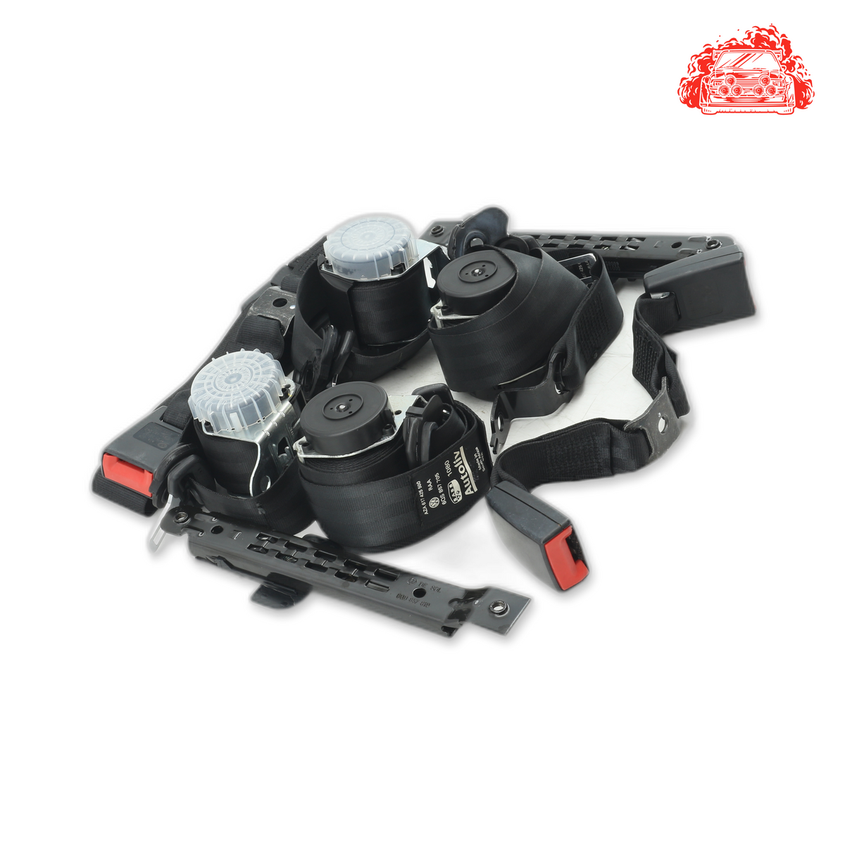 front and rear non pretensioner seat belt set - photo 5