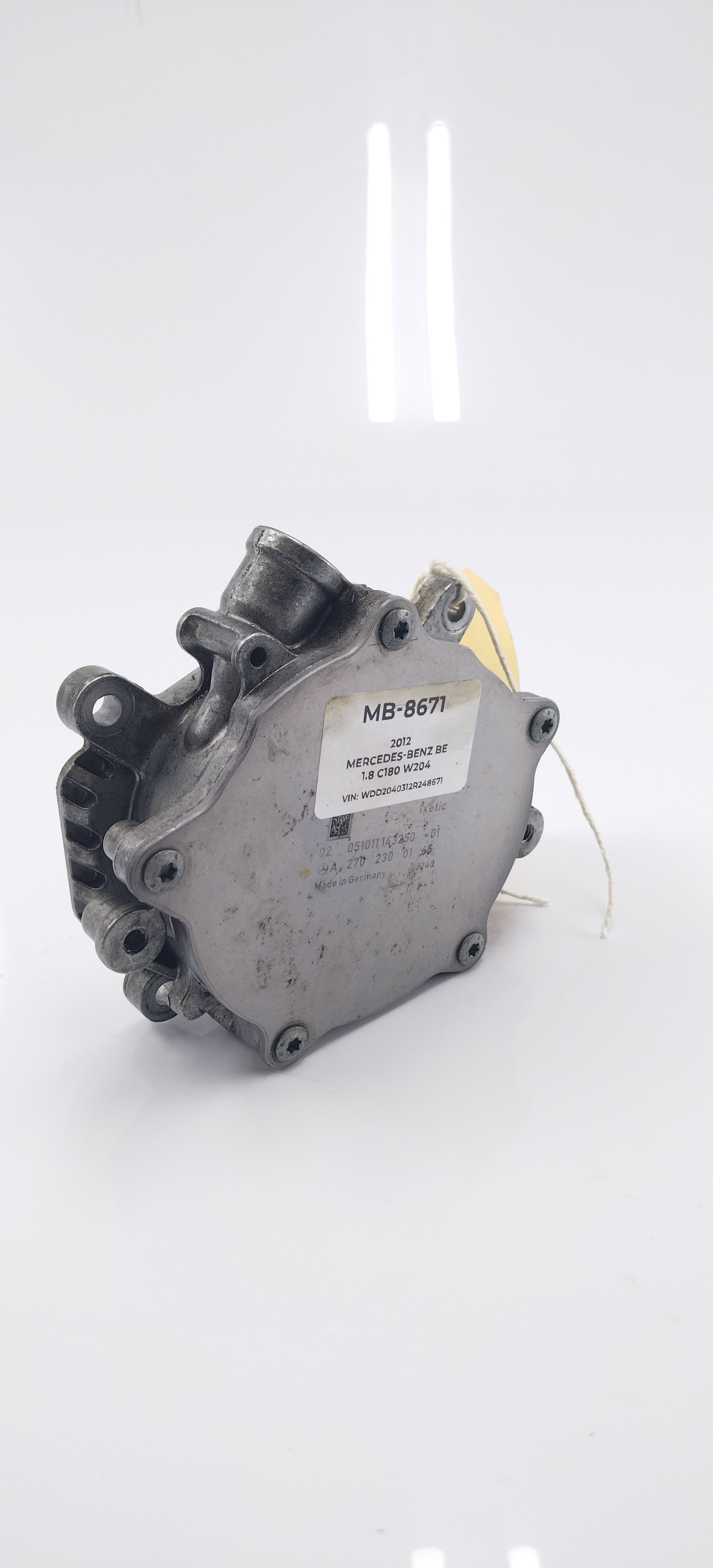 2012 MERCEDES-­BENZ C180 Vacuum Pump